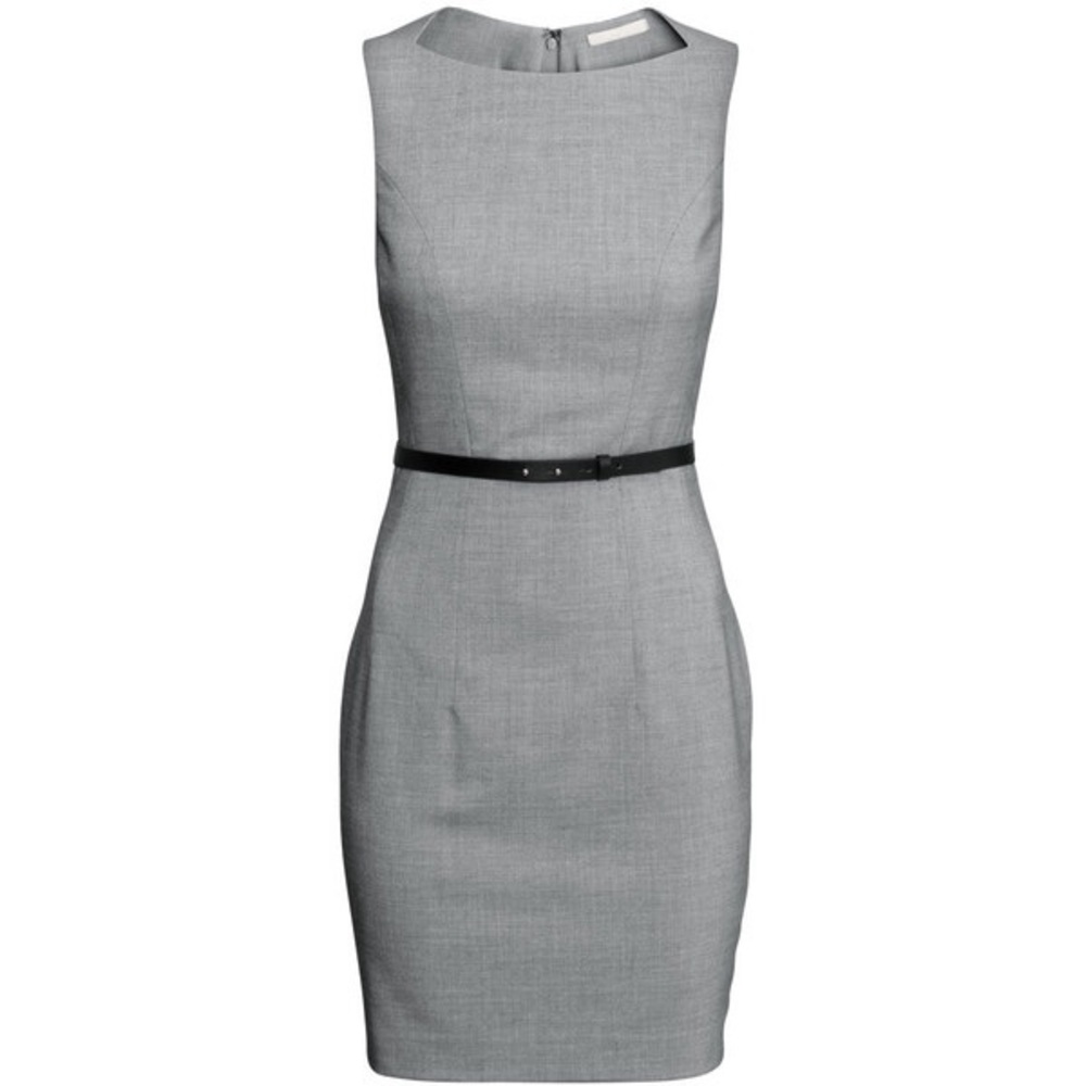H&M Grey Office Sheath Dress